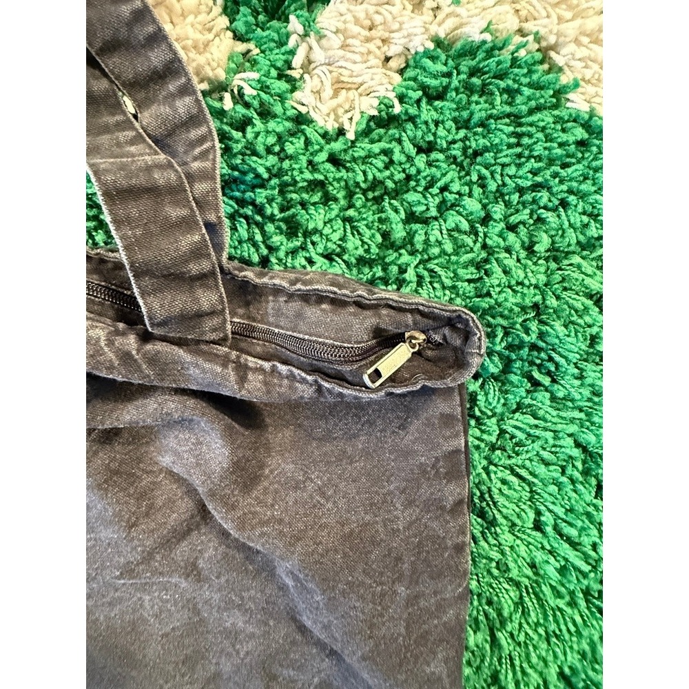 True Religion Tote Bag Unisex OS Black Good Gold Drip Horseshoe Denim Canvas - Picture 8 of 8